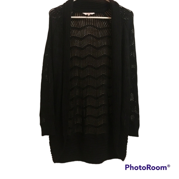 Candies Sweater women’s size xs junior black longer sweater see thru - Picture 2 of 15